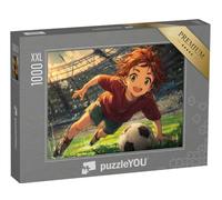 Puzzle 1000 pièces XXL « Anime au Football dans Le Stade »