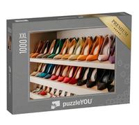 Puzzle 1000 pièces XXL « Armoire à Chaussures avec de Nombreux Talons Hauts colorés »