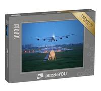 Puzzle 1000 pièces XXL « Avion de Ligne en Phase d'atterrissage à Destination »