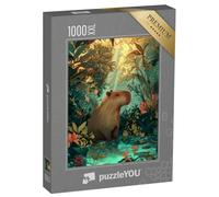 Puzzle 1000 pièces XXL « Baignade du Capybara »