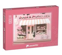 Puzzle 1000 pièces XXL « Boutique de Fleurs Roses »