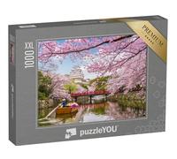 Puzzle 1000 pièces XXL « Château majestueux surplombant la Ville de Himeji Pendant la Floraison des cerisiers au Japon »