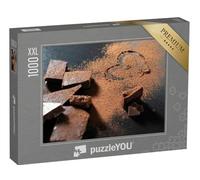 Puzzle 1000 pièces XXL « Chocolat avec Un cœur Peint dans Le Cacao »