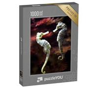Puzzle 1000 pièces XXL « Couple d'hippocampes à Long museau Amoureux »
