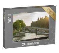 Puzzle 1000 pièces XXL « Écluses en escalier sur Le Canal du Midi près de Béziers, Languedoc-Roussillon »