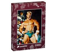 Puzzle 1000 pièces XXL « Embrasse-Moi, Petit Assistant Sexy du Père Noël »