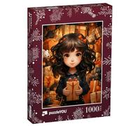 Puzzle 1000 pièces XXL « Fillette au Milieu de Nombreux Cadeaux de Noël »