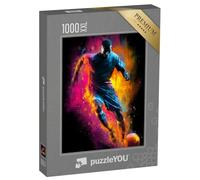 Puzzle 1000 pièces XXL « Joueurs de Football en Mouvement »