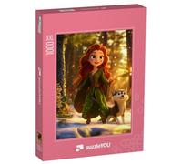 Puzzle 1000 pièces XXL « La Princesse Séraphine dans la Magie des aurores boréales »