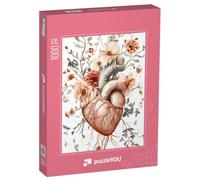Puzzle 1000 pièces XXL « l'amour s'épanouit dans Les battements de cœur »