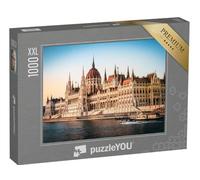 Puzzle 1000 pièces XXL « Le Parlement National Hongrois et Le Danube à Budapest, Hongrie »