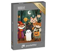 Puzzle 1000 pièces XXL « Les Amis des Animaux fêtent Halloween »