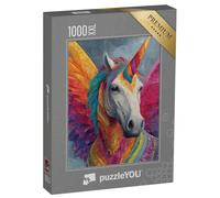 Puzzle 1000 pièces XXL « Licorne Magique avec Motif coloré »