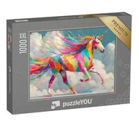 Puzzle 1000 pièces XXL « Licorne Magique colorée »