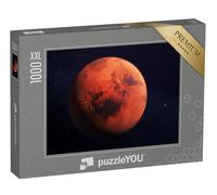Puzzle 1000 pièces XXL « Mars, la planète Rouge, Rendu 3D avec caractéristiques de Surface »