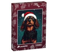 Puzzle 1000 pièces XXL « Noël avec Bobby Le Teckel »