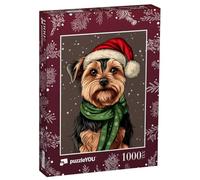 Puzzle 1000 pièces XXL « Noël avec Le Yorkshire Terrier Romeo »