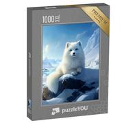 Puzzle 1000 pièces XXL « Renard Arctique : Bouffée de Neige et Queue étoilée »