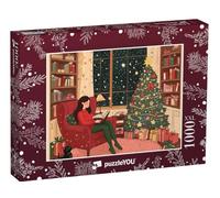 Puzzle 1000 pièces XXL « Soirée conviviale Devant Le Sapin de Noël »