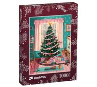 Puzzle 1000 pièces XXL « Train Jouet au Milieu de Nombreux Cadeaux colorés »
