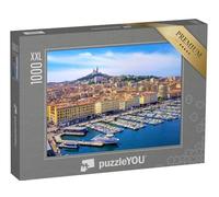 Puzzle 1000 pièces XXL « Vieux Port et Basilique Notre Dame, Marseille, France »