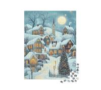 Puzzle 1000 pièces XXL « Village sous la Magie de la Neige de Noël »