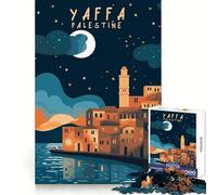 Puzzle 1000 pièces Yaffa Palestine Illustration Idéal pour Adolescents Concentration, entraînement, évasion paisible Cadeau attentionné (38x52cm)