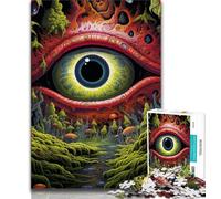 Puzzle 1000 pièces Yeux psychédéliques, Anti-Stress, défi Difficile, Chaque pièce est Unique - Jeu Familial Stimulant (75x50cm)