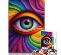 Puzzle 1000 pièces Yeux psychédéliques pour Adultes et Adolescents, Jouet éducatif et décompressant, Cadeau du Père Noël Secret 50x75cm