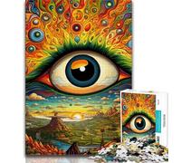 Puzzle 1000 pièces Yeux psychédéliques pour Adultes et Adolescents, Jouet éducatif et décompressant, idéal comme Cadeau (75x50cm)