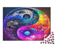 Puzzle 1000 pièces Yin Yang Cosmique Tourbillon nébuleuse Difficile Anti-Stress Exercice cérébral Adultes 52x38cm