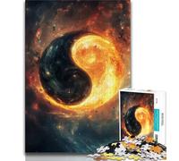 Puzzle 1000 pièces Yin Yang Tai Chi pour Adultes Jouets éducatifs Anti-Stress liste de souhaits avec Père Noël (50x75cm)