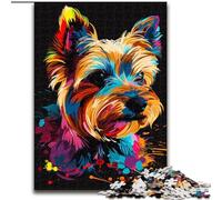 Puzzle 1000 pièces Yorkshire Terrier en Carton, Casse-tête Stimulant pour Adolescents, soirée de Jeux en Famille Amusante, 1000 pièces(26x38cm)