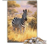 Puzzle 1000 pièces Zèbre des Prairies, Un Casse-tête Stimulant pour Les Adolescents, idéal pour la décoration intérieure ou comme Cadeau (Taille 26x38cm)