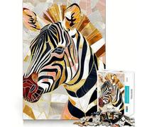 Puzzle 1000 pièces Zèbre Doré pour Adultes,Jeu Stimulant l'esprit,Surface Lisse sans bavures,Passe-Temps Fascinant pour Les Moments de détente (38x26cm)