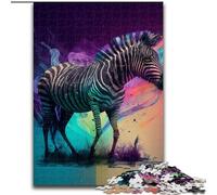 Puzzle 1000 pièces Zèbre Fantaisie en Bois, pour Adolescents et Ados, pour Anniversaire et Vacances 50x75cm Un pour Noël ou Un Anniversaire
