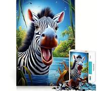 Puzzle 1000 pièces Zèbre Journée du Safari,Jeu de réflexion de Haute précision,découpe fascinante,Passe-Temps idéal pour Les Moments de détente (50x75cm)