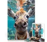 Puzzle 1000 pièces Zèbre sous-Marin Jeu cognitif Amusant Pièces Robustes et aux découpes nettes Exercice Mental Calme à la Maison (50x75cm)
