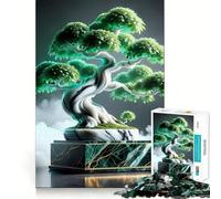 Puzzle 1000 pièces Zen Abstract Mable Bonsai,Jeu de réflexion et d'exercice,Assemblage précis sans espaces,défi cérébral interactif pour la Maison (38x26cm)