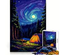 Puzzle 1000 pièces Zen Camping Pixel Art pour Adolescents, idéal pour se divertir et stimuler Son Intellect (50x75cm)