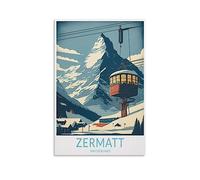Puzzle 1000 pièces, Zermatt Suisse Ski Classique, Puzzle pour Enfants, Puzzle Stimulant et Difficile pour Adultes et Adolescents 70x50cm