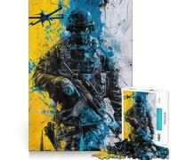 Puzzle 1000 pièces Zone de Combat Urbain pour Adultes Jeu de mémoire Amusant Assemblage sûr et Solide Activité familiale Amusante en soirée (38x26cm)