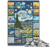 Puzzle 1000 piècesCollage du Ciel Nocturne de Van Gogh pour Adultes, Difficile à réaliser, mais Amusant et Humoristique, décoration d'intérieur et Cadeaux Uniques (50x75cm)