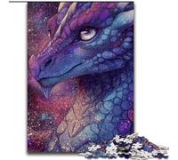 Puzzle 1000 piècesMagnifique Dragon avec Galaxie Scintillante pour Adultes et Adolescents, Interaction Parent-Enfant intéressante pour réduire Le Stress 50x75cm