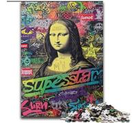 Puzzle 1000 piècesMona Lisa est drôle pour Adultes et Adolescents, pour Passer Un Bon Moment à la Maison et renforcer l'amour Entre Couples 50x75cm