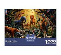 Puzzle 1000 Piezas Animales de la Selva, Desafío, Juguete Entretenimento Multicolor Mundo animalJuego Familiar Regalo Para Adultos Y Niños Mayores De 12 Años 38x26cm/1000pcs