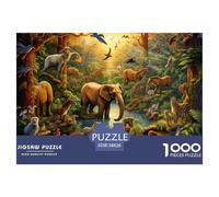 Puzzle 1000 Piezas Animales de la selvaJuego Educativo Pasatiempo Creativo Mundo animalRegalo Creativo Para La Relajación Para Adultos Y Niños 38x26cm/1000pcs