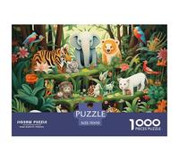 Puzzle 1000 Piezas Animales Del bosqueJuego Educativo Pasatiempo Creativo Cartoon ElefanteRegalo, Diversión Para Adultos Y Niños 70x50cm/1000pcs