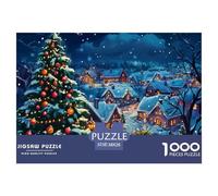 Puzzle 1000 Piezas Árbol de NavidadJuego Educativo Pasatiempo Creativo Christmas Eve Regalo Creativo Para La Relajación Juguete Colorido Para Niños De 8 A 12 Años 38x26cm/1000pcs