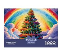 Puzzle 1000 Piezas ArcoírisJuego Educativo Entretenimento Multicolor Árbol de NavidadRegalo Creativo Para La Relajación Clásicos Para Adultos Y Niños A Partir De 12 Años Puzzle 70x50cm/1000pcs
